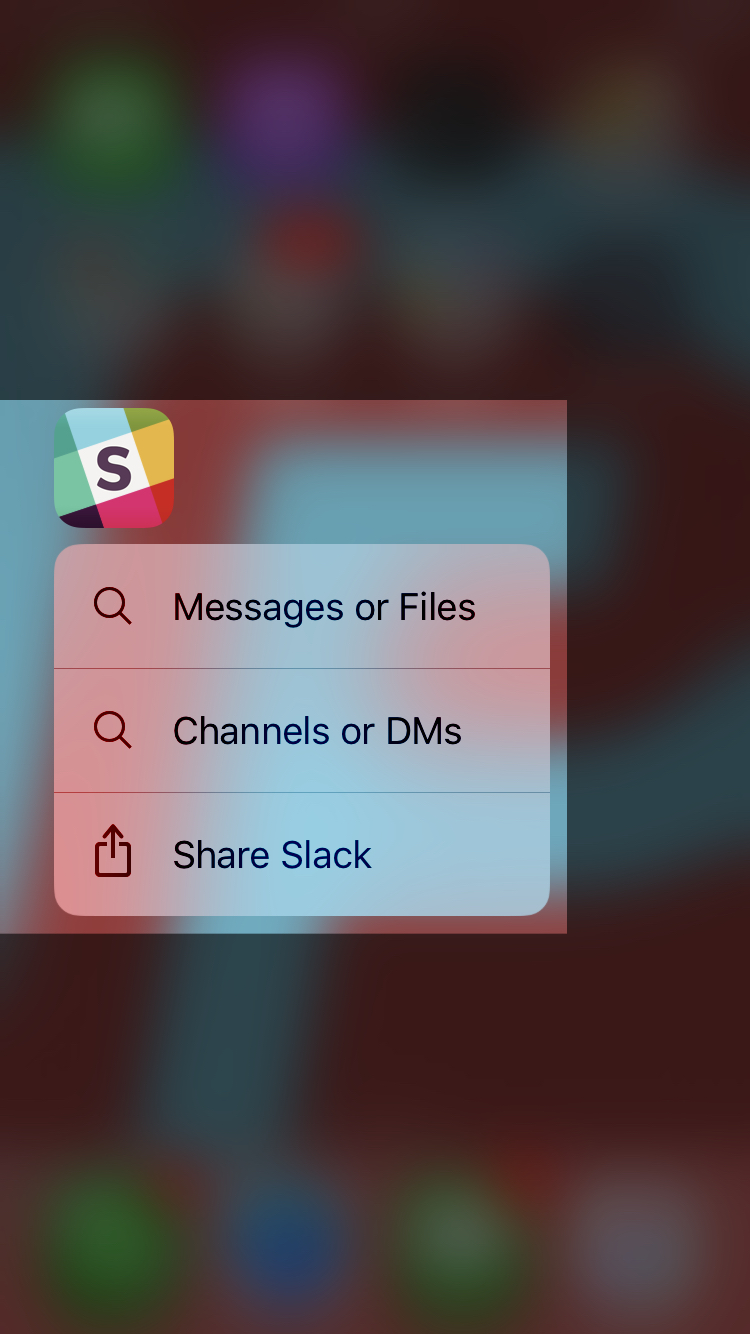 3d touch menu slack