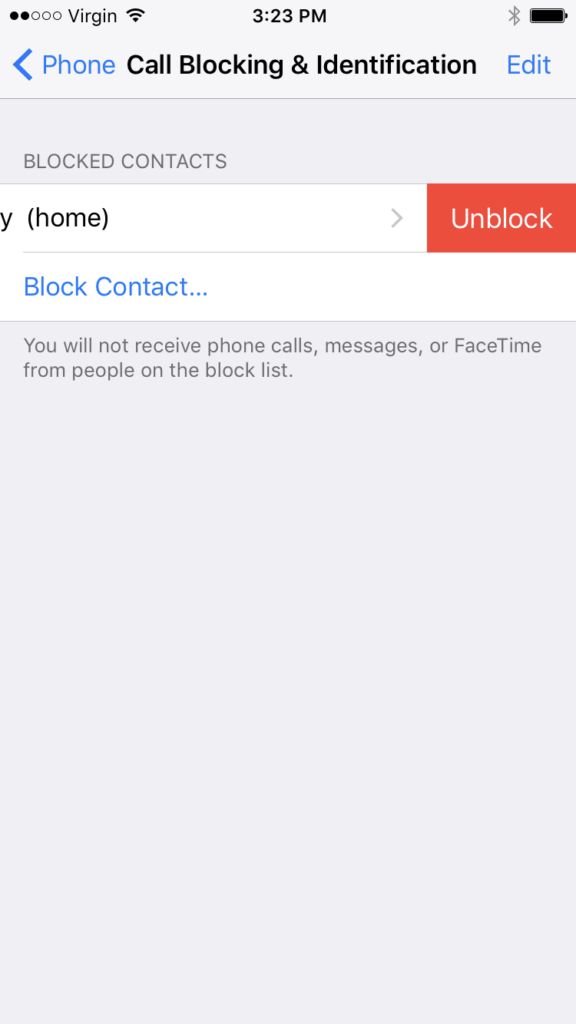 how do you block calls on iphone 7