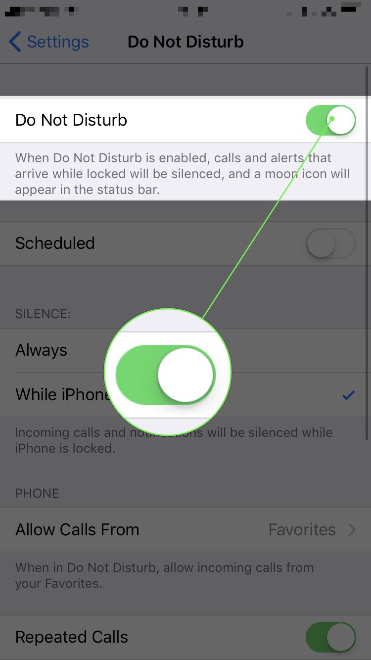 turn off incoming calls iphone