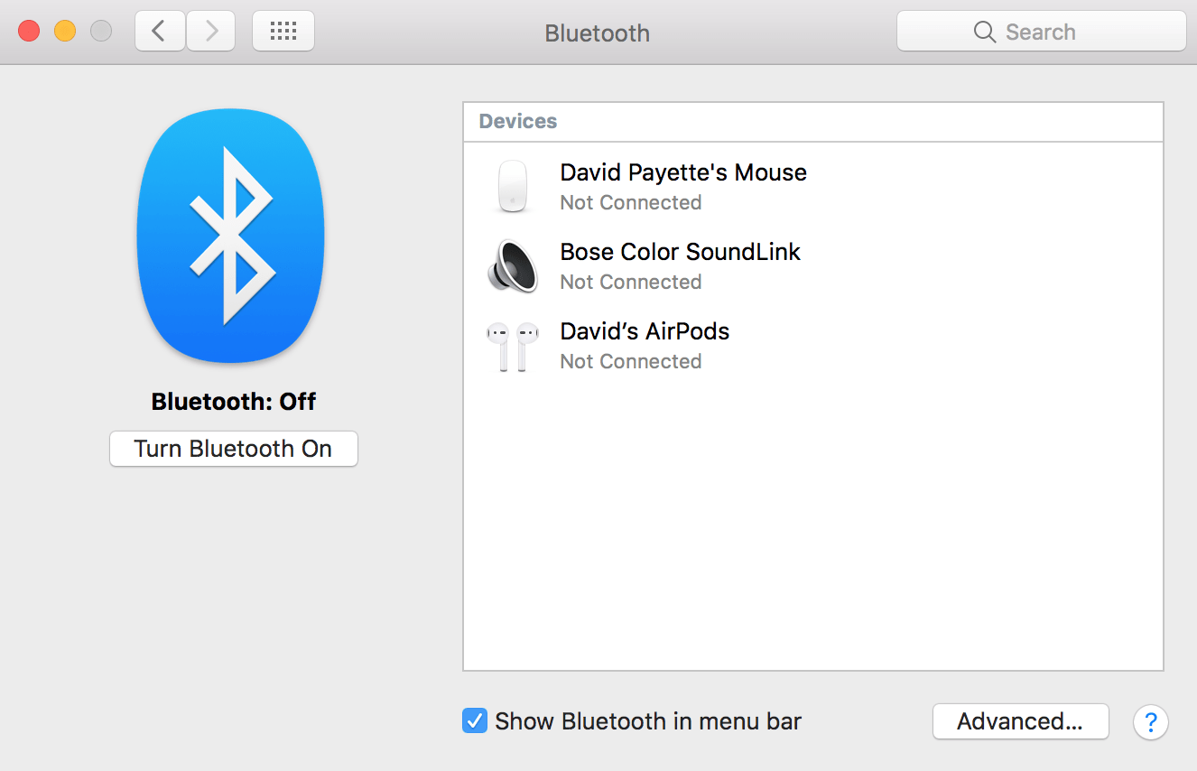 Как сбросить bluetooth на mac os