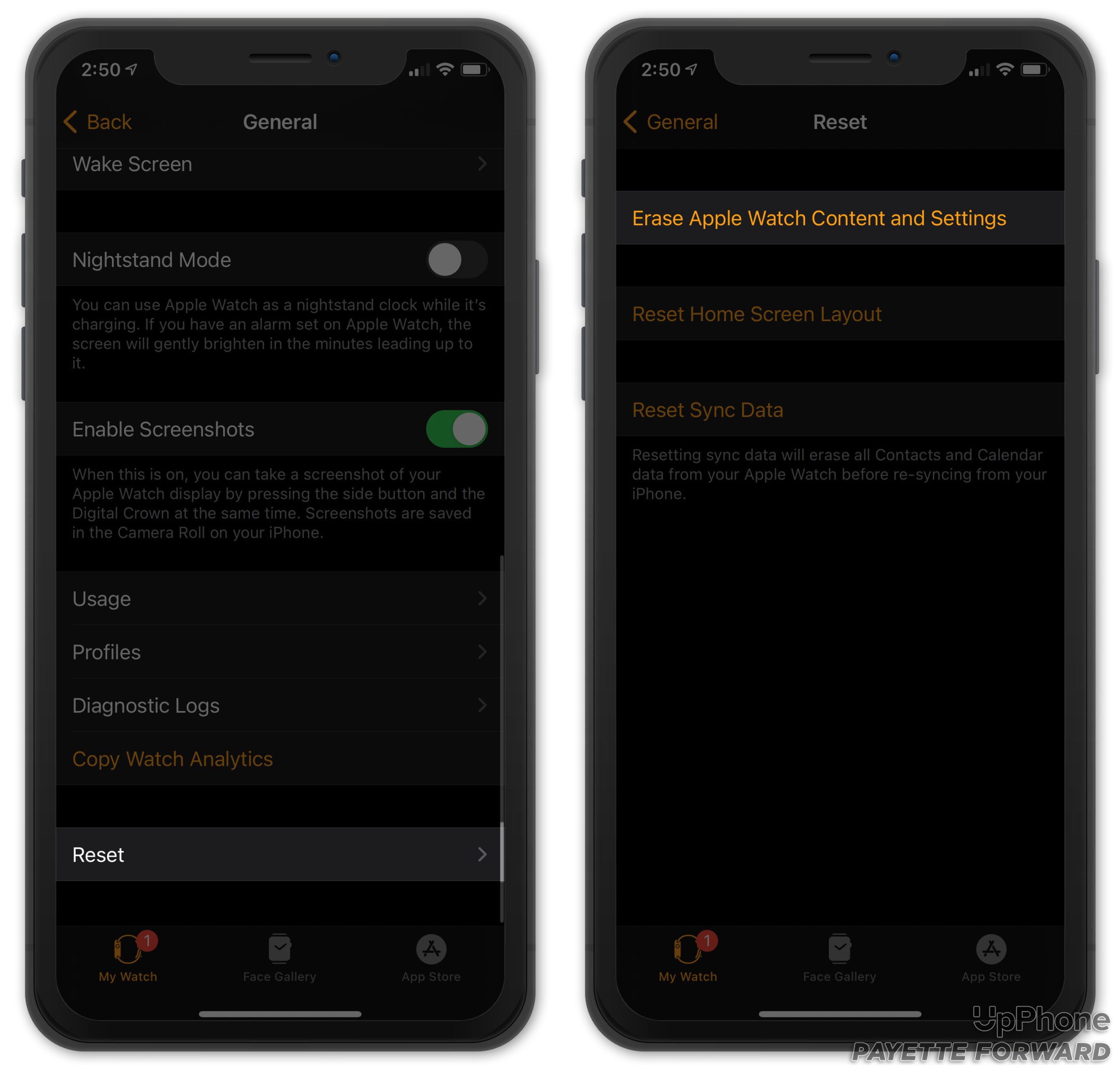 Erase All Content And Settings On Your Apple Watch UpPhone