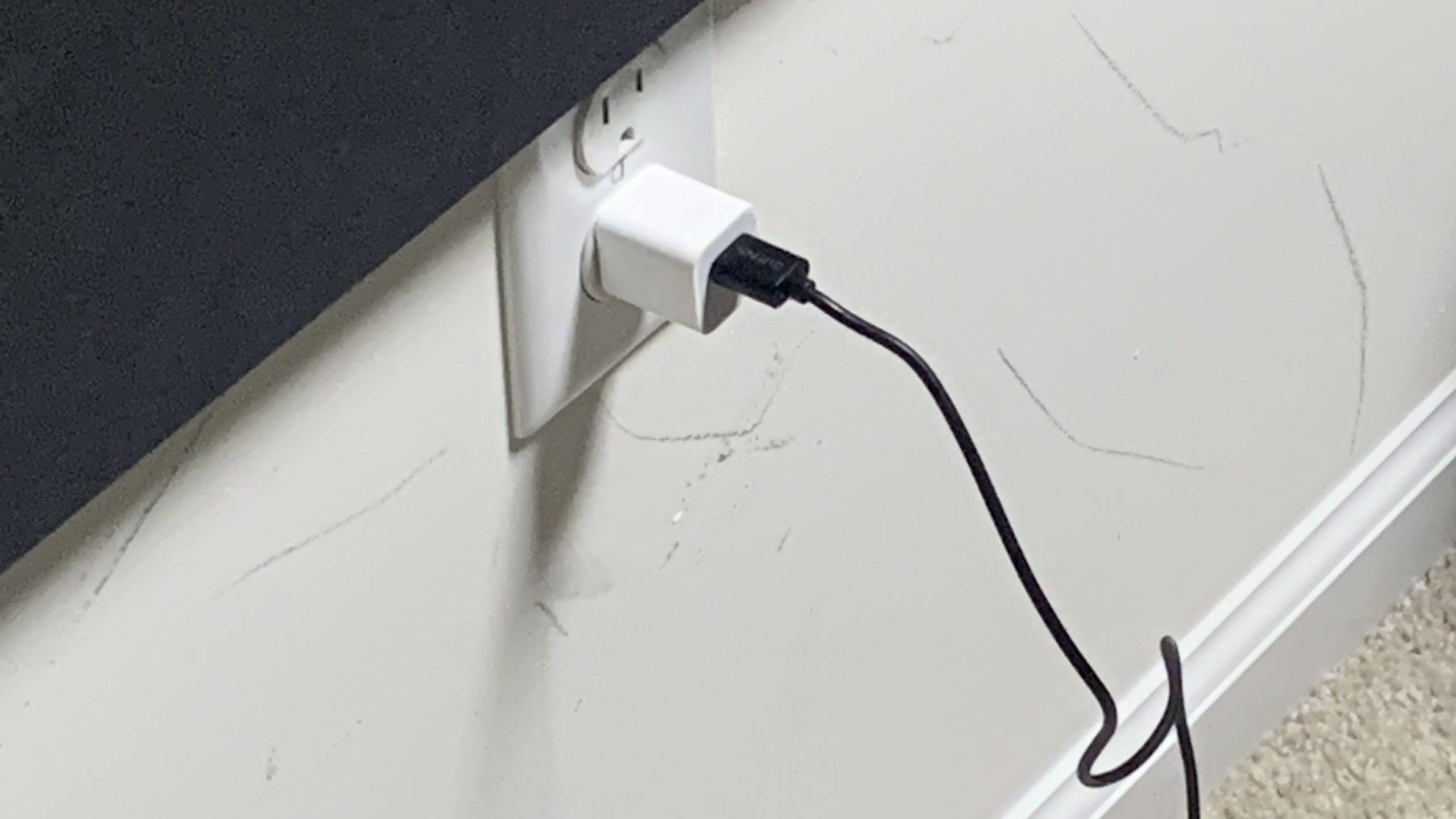 wireless charger plugged into the wall