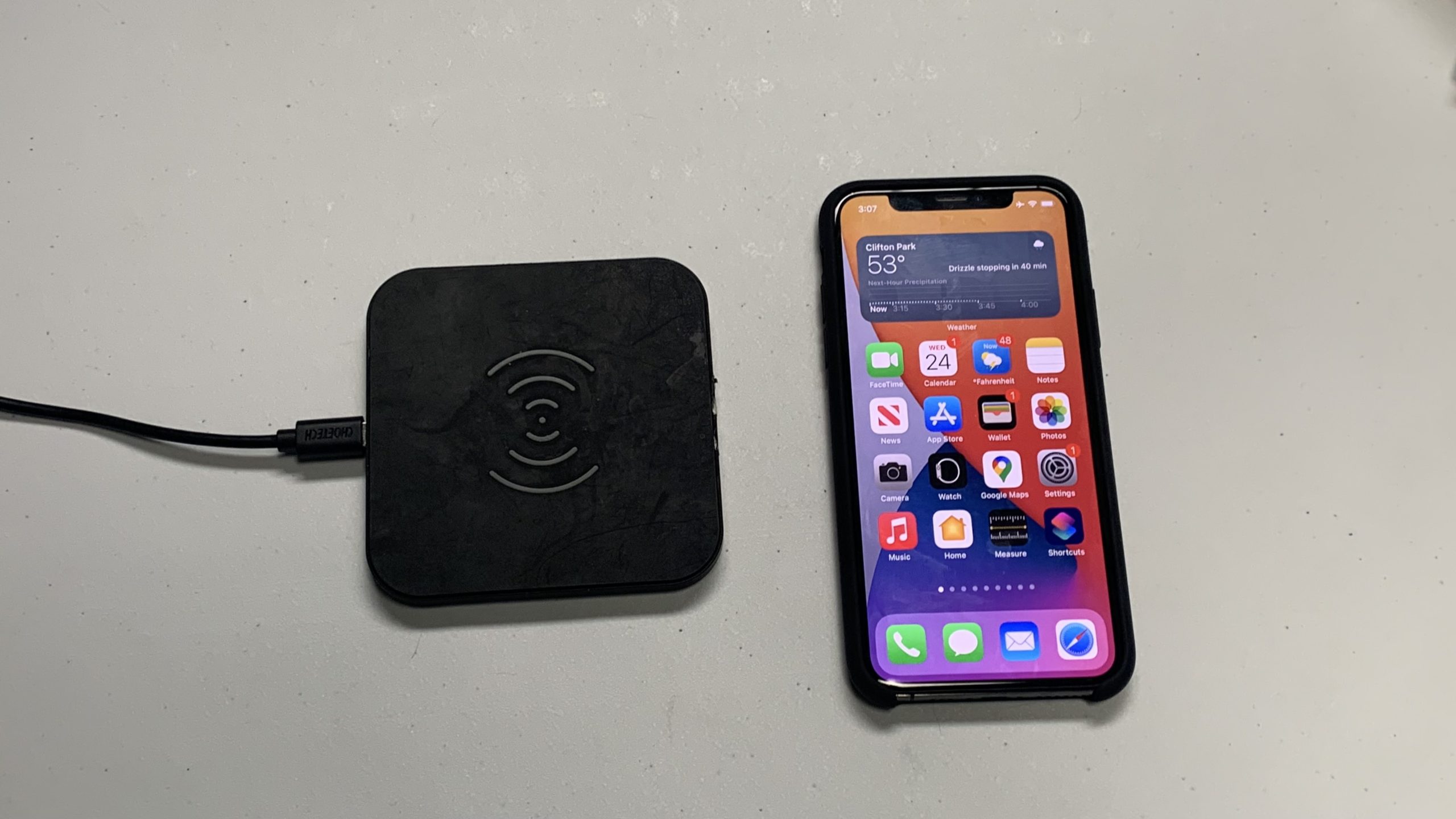 iPhone off wireless charger